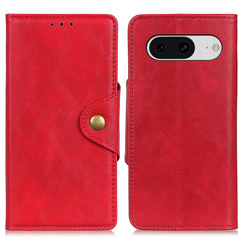 Leather Case Stands Flip Cover Holder N06P for Google Pixel 8 5G Red