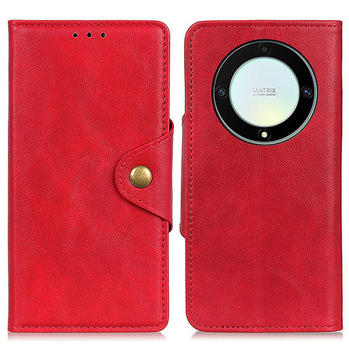 Leather Case Stands Flip Cover Holder N06P for Huawei Honor Magic5 Lite 5G Red