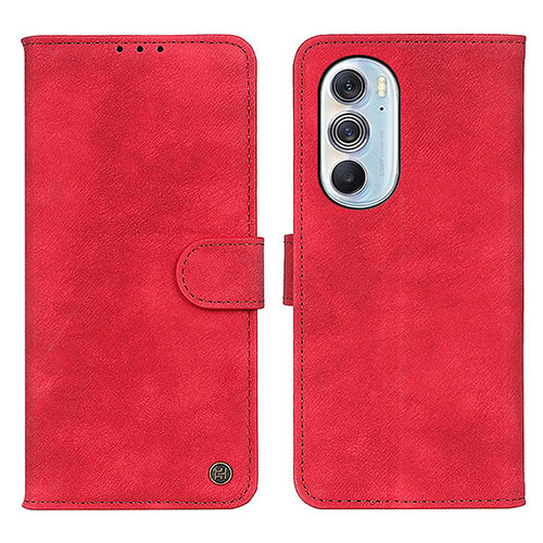 Leather Case Stands Flip Cover Holder N06P for Motorola Moto Edge Plus (2022) 5G Red