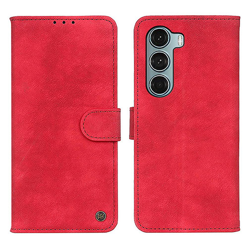 Leather Case Stands Flip Cover Holder N06P for Motorola Moto Edge S30 5G Red