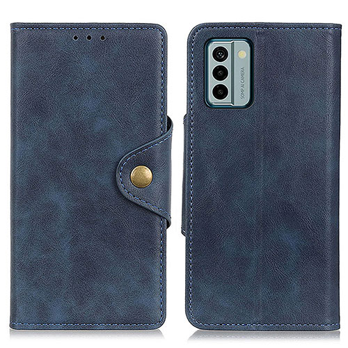 Leather Case Stands Flip Cover Holder N06P for Nokia G22 Blue