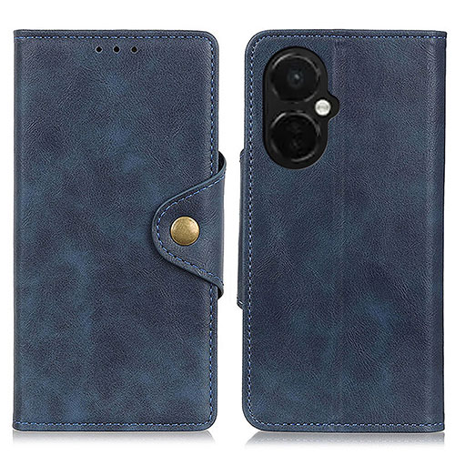 Leather Case Stands Flip Cover Holder N06P for OnePlus Nord CE 3 5G Blue