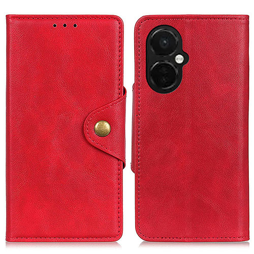 Leather Case Stands Flip Cover Holder N06P for OnePlus Nord CE 3 5G Red