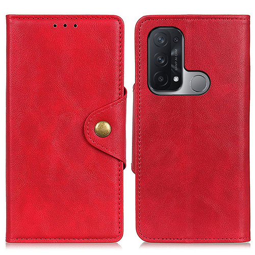 Leather Case Stands Flip Cover Holder N06P for Oppo Reno5 A Red