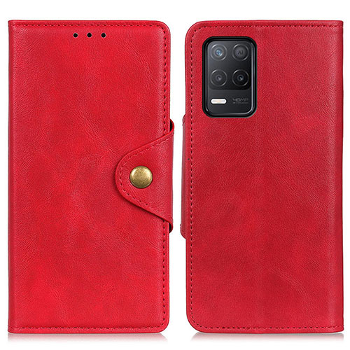 Leather Case Stands Flip Cover Holder N06P for Realme 8s 5G Red