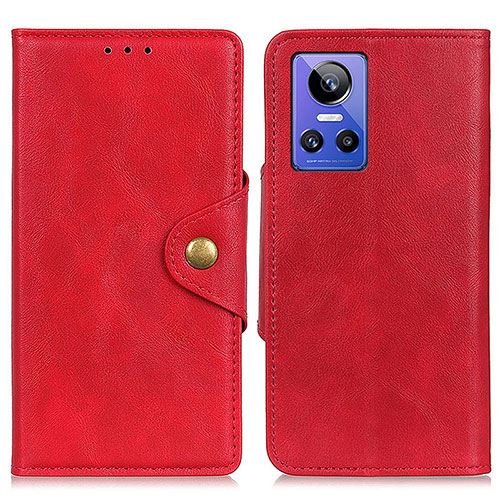 Leather Case Stands Flip Cover Holder N06P for Realme GT Neo3 5G Red