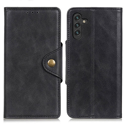 Leather Case Stands Flip Cover Holder N06P for Samsung Galaxy A04s Black