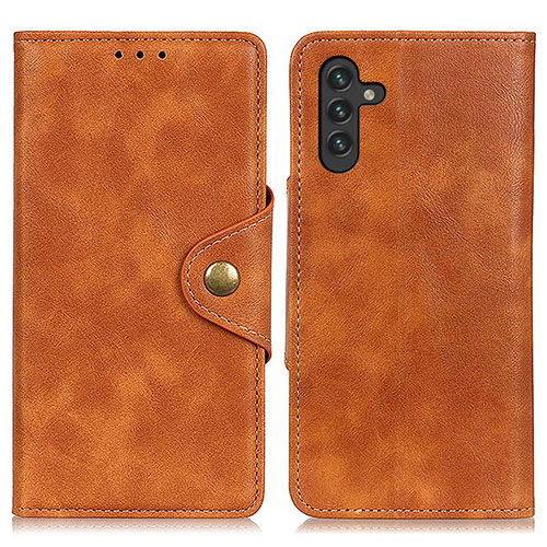 Leather Case Stands Flip Cover Holder N06P for Samsung Galaxy A04s Brown