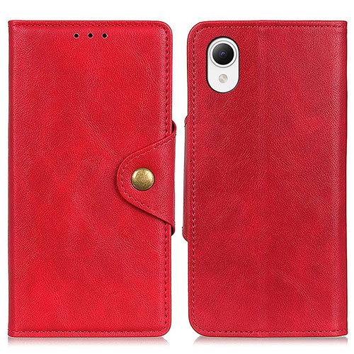 Leather Case Stands Flip Cover Holder N06P for Samsung Galaxy A23e 5G Red