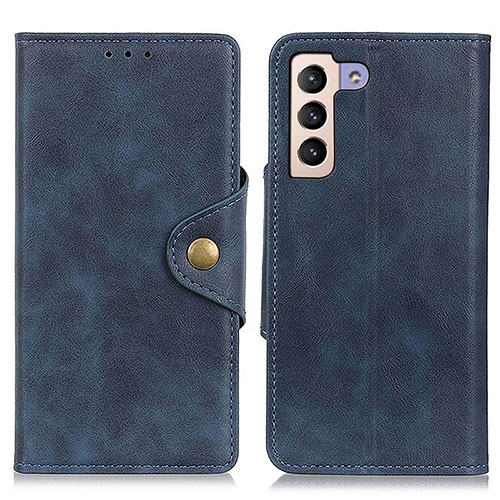 Leather Case Stands Flip Cover Holder N06P for Samsung Galaxy S21 Plus 5G Blue