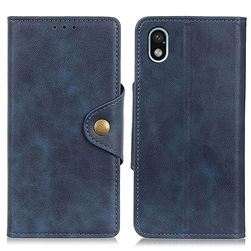 Leather Case Stands Flip Cover Holder N06P for Sony Xperia Ace III SO-53C Blue