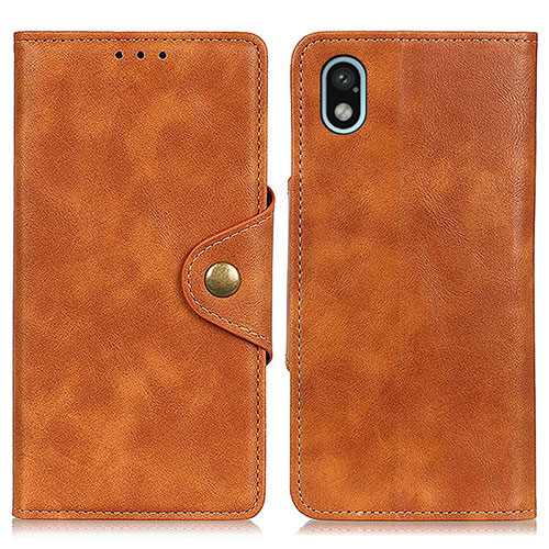 Leather Case Stands Flip Cover Holder N06P for Sony Xperia Ace III SO-53C Brown