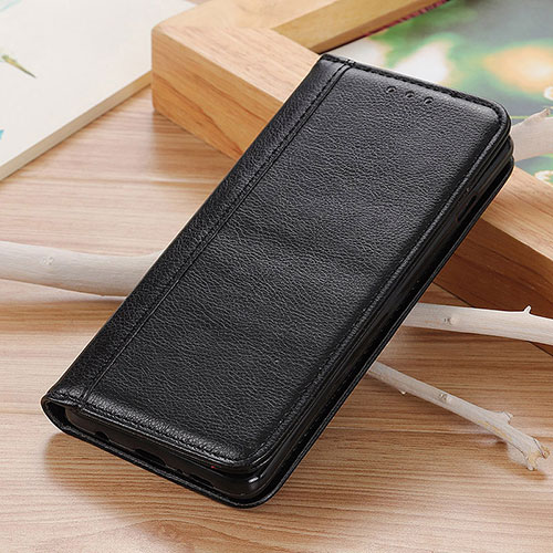 Leather Case Stands Flip Cover Holder N06P for Xiaomi Poco C65 Black