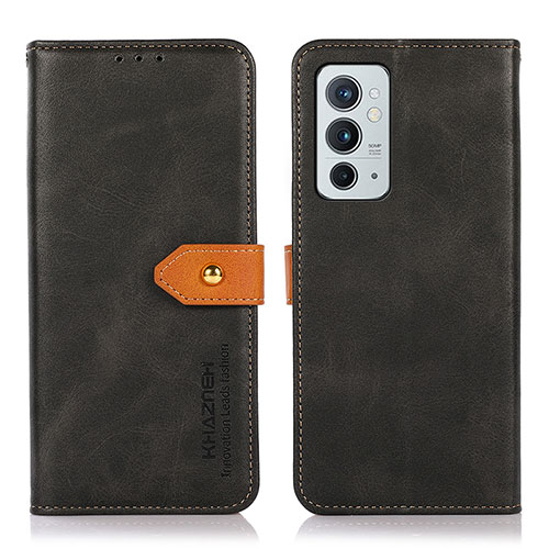 Leather Case Stands Flip Cover Holder N07P for OnePlus 9RT 5G Black