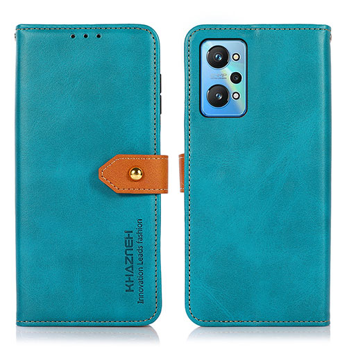 Leather Case Stands Flip Cover Holder N07P for Realme GT Neo2 5G Cyan