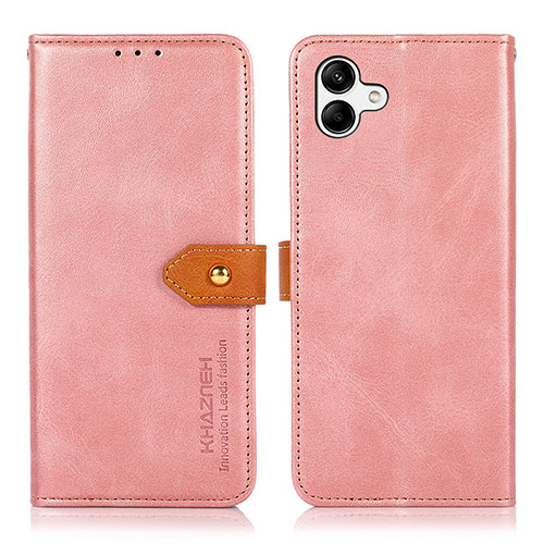 Leather Case Stands Flip Cover Holder N07P for Samsung Galaxy A04 4G Pink