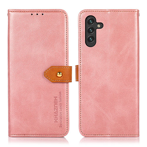 Leather Case Stands Flip Cover Holder N07P for Samsung Galaxy A13 5G Pink