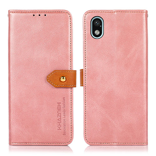 Leather Case Stands Flip Cover Holder N07P for Sony Xperia Ace III SO-53C Pink