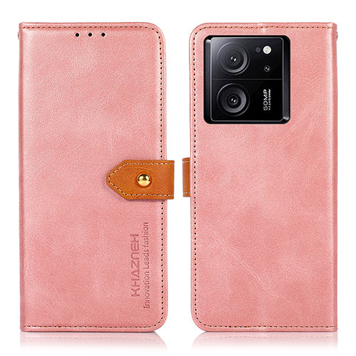 Leather Case Stands Flip Cover Holder N07P for Xiaomi Mi 13T Pro 5G Pink