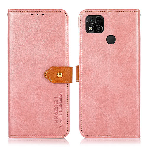 Leather Case Stands Flip Cover Holder N07P for Xiaomi POCO C3 Pink