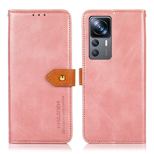 Leather Case Stands Flip Cover Holder N07P for Xiaomi Redmi K50 Ultra 5G Pink