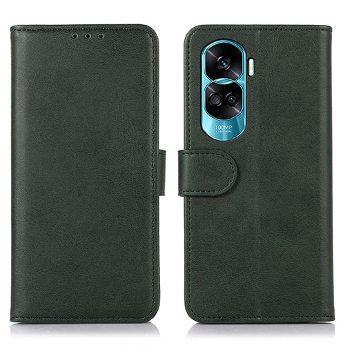 Leather Case Stands Flip Cover Holder N08P for Huawei Honor 90 Lite 5G Green