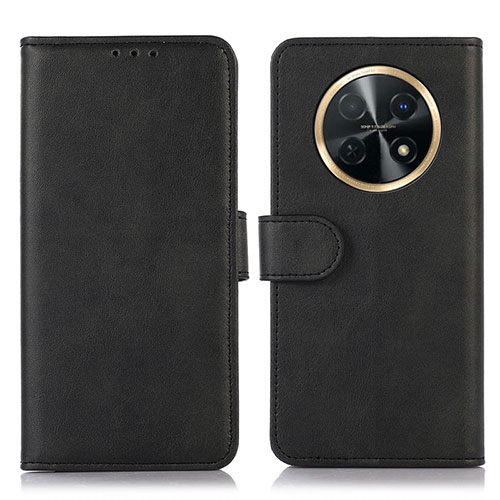 Leather Case Stands Flip Cover Holder N08P for Huawei Nova Y91 Black