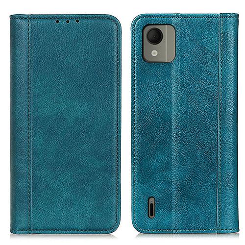 Leather Case Stands Flip Cover Holder N08P for Nokia C110 Green