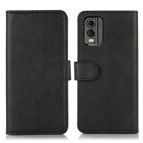 Leather Case Stands Flip Cover Holder N08P for Nokia C210 Black