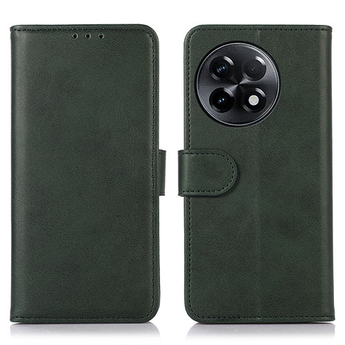 Leather Case Stands Flip Cover Holder N08P for OnePlus 11R 5G Green