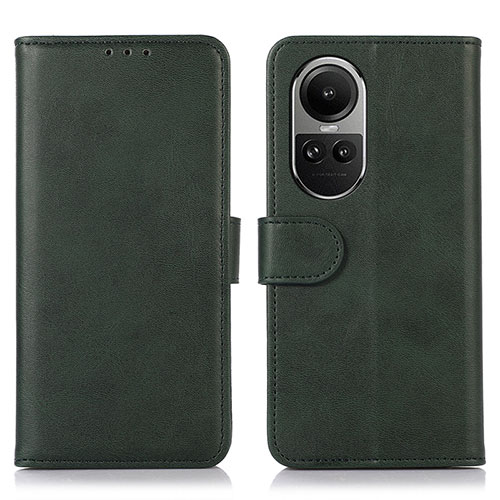 Leather Case Stands Flip Cover Holder N08P for Oppo Reno10 Pro 5G Green