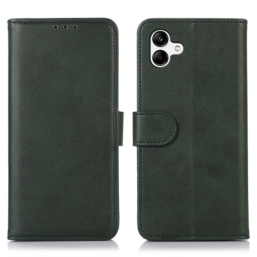 Leather Case Stands Flip Cover Holder N08P for Samsung Galaxy A04E Green