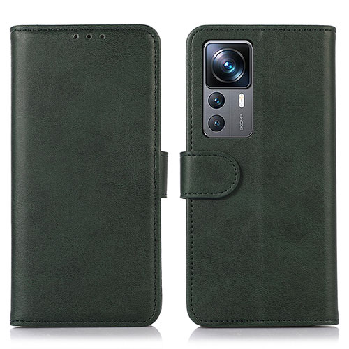 Leather Case Stands Flip Cover Holder N08P for Xiaomi Mi 12T Pro 5G Green