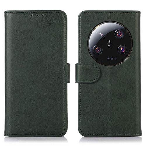 Leather Case Stands Flip Cover Holder N08P for Xiaomi Mi 13 Ultra 5G Green