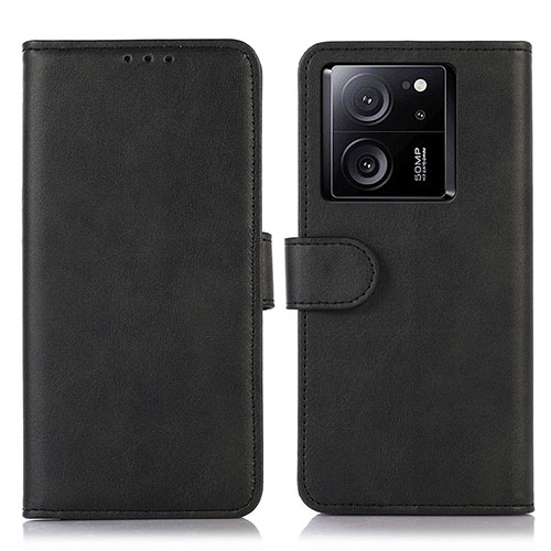 Leather Case Stands Flip Cover Holder N08P for Xiaomi Mi 13T Pro 5G Black