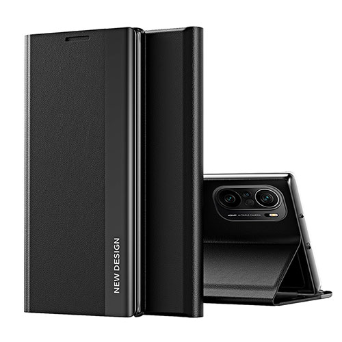 Leather Case Stands Flip Cover Holder Q01H for Xiaomi Mi 11i 5G Black