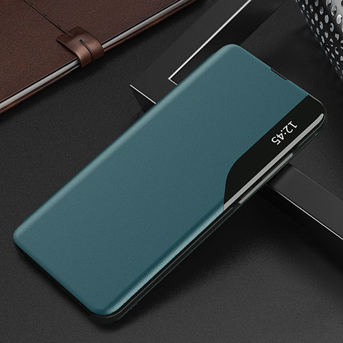 Leather Case Stands Flip Cover Holder Q03H for Xiaomi Redmi 9C Green