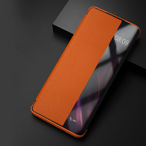 Leather Case Stands Flip Cover Holder QK1 for Xiaomi Mi 13 Ultra 5G Orange