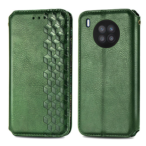 Leather Case Stands Flip Cover Holder S01D for Huawei Honor 50 Lite Green