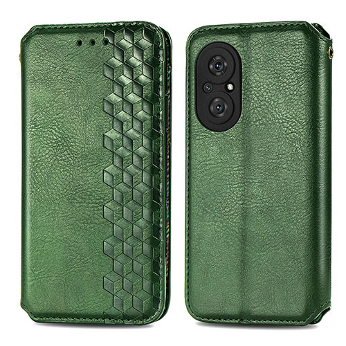 Leather Case Stands Flip Cover Holder S01D for Huawei Honor 50 SE 5G Green