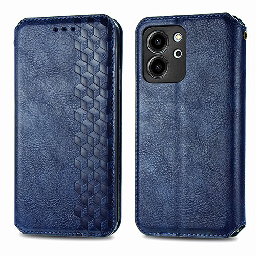 Leather Case Stands Flip Cover Holder S01D for Huawei Honor 80 SE 5G Blue