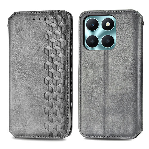 Leather Case Stands Flip Cover Holder S01D for Huawei Honor X6a Gray