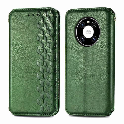 Leather Case Stands Flip Cover Holder S01D for Huawei Mate 40 Green