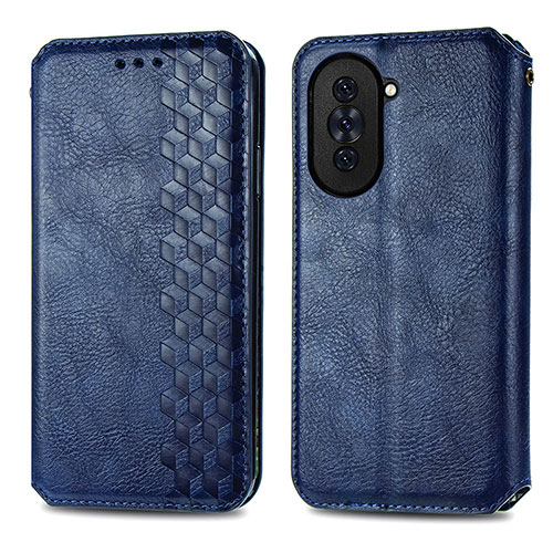 Leather Case Stands Flip Cover Holder S01D for Huawei Nova 10 Pro Blue