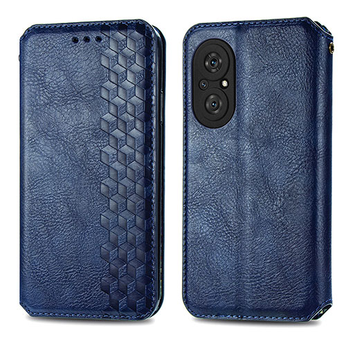 Leather Case Stands Flip Cover Holder S01D for Huawei Nova 9 SE Blue