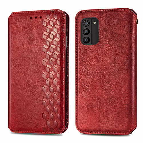 Leather Case Stands Flip Cover Holder S01D for Nokia G100 Red