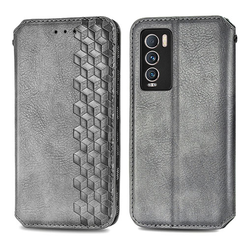 Leather Case Stands Flip Cover Holder S01D for Realme GT Master Explorer 5G Gray