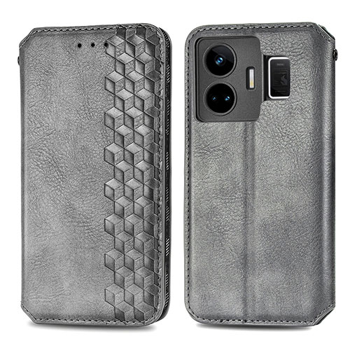 Leather Case Stands Flip Cover Holder S01D for Realme GT Neo5 240W 5G Gray