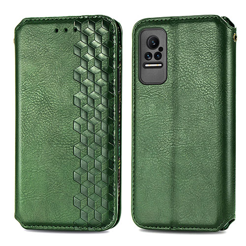 Leather Case Stands Flip Cover Holder S01D for Xiaomi Civi 1S 5G Green