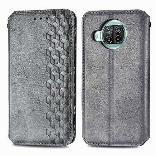 Leather Case Stands Flip Cover Holder S01D for Xiaomi Mi 10i 5G Gray